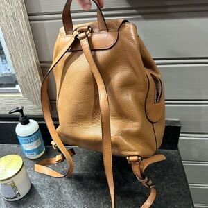 Michael Kors Tan Leather Backpack